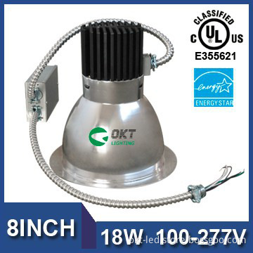 OKT UL Energy Star Listed 8inch 18W led down light recessed